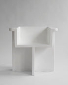 White chair on a gray background.  101 Copenhagen Brutus Dining Chair, Curated by Numa Home
