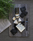 Close-up of natural Silver Travertine layers on Enkei Tray Rectangular, Medio – 101 Copenhagen.